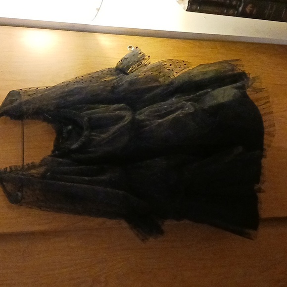 ELOQUII BLACK TIERED COCKTAIL DRESS SHEER, SIZE 16, VALENTINES DAY - Picture 2 of 4